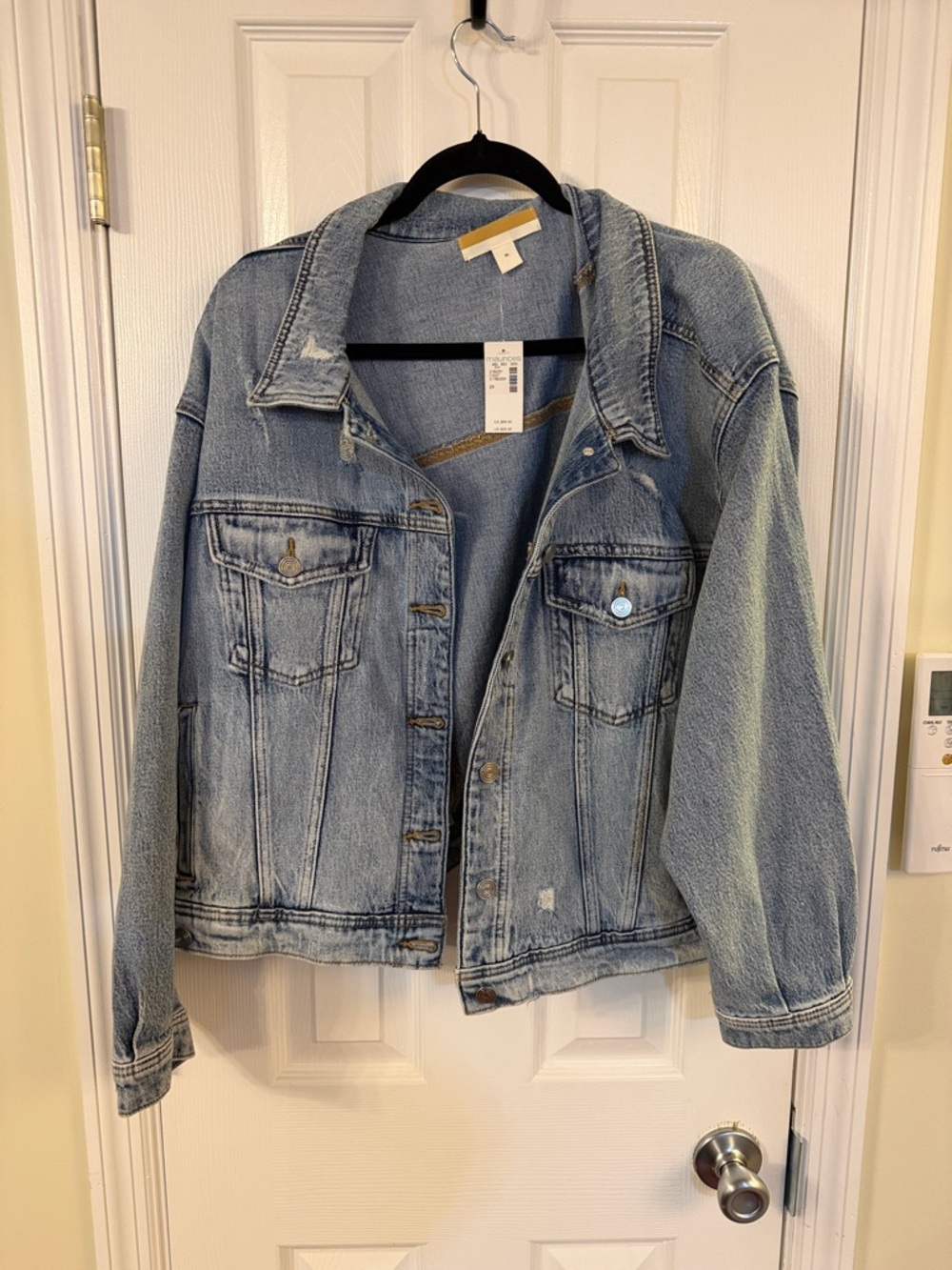 Maurices oversized crop Light Blue jean Jacket